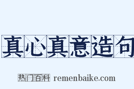 真心真意造句是什么意思的图片